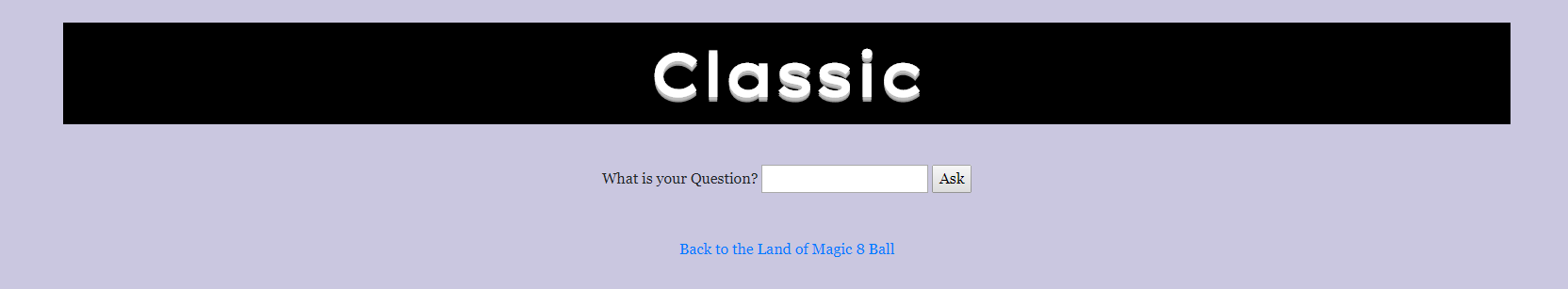 primitive magic 8 ball